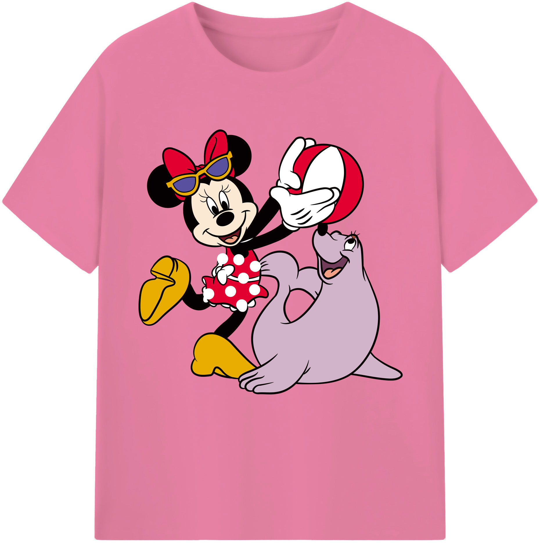 （画像用） ミッキーマウス Mickey Mouse 綿100％半袖Tシャツ（フロントプリント）